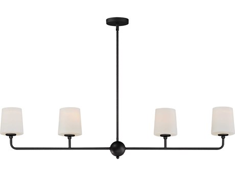 Maxim Lighting Bristol 4-Light Anthracite Black Glass Linear Island Pendant