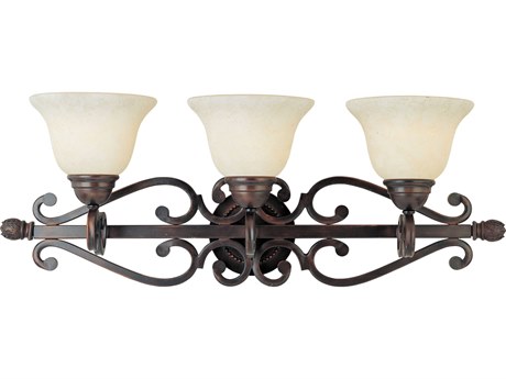 Maxim Lighting Manor 3-Light Oil Rubbed Bronze Glass Vanity Light