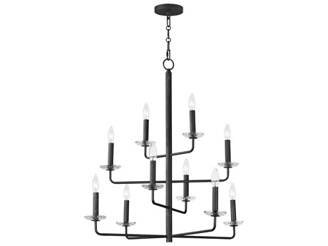 Maxim Lighting Madeira 10-Light Anthracite Black Candelabra Chandelier