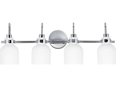 Maxim Lighting Milk 4-Light Polished Chrome Brass Vanity Light