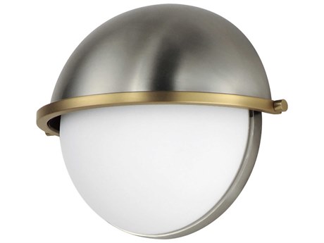 Maxim Lighting Duke 1-Light Satin Nickel Brass Glass Wall Sconce