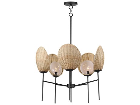 Maxim Lighting Maldives 5-Light Black Candelabra Chandelier