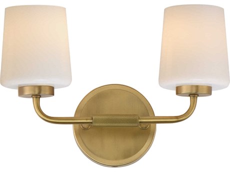 Maxim Lighting Durham 2-Light Natural Aged Brass Vanity Light