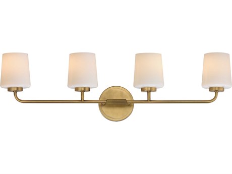 Maxim Lighting Durham 4-Light Natural Aged Brass Vanity Light