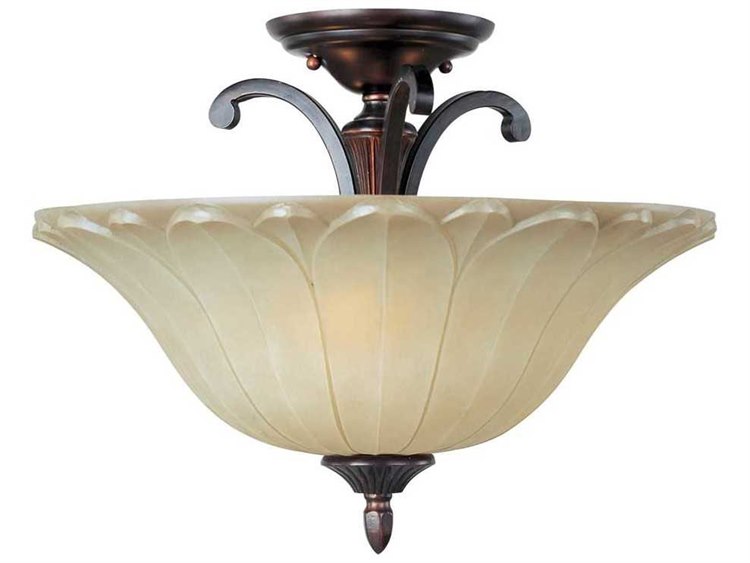 Maxim Lighting Allentown Oil Rubbed Bronze & Wilshire Glass ThreeLight