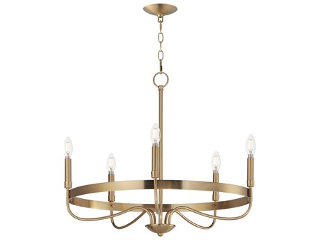 Maxim Lighting Frankie 5-Light Heritage Brass Candelabra Chandelier