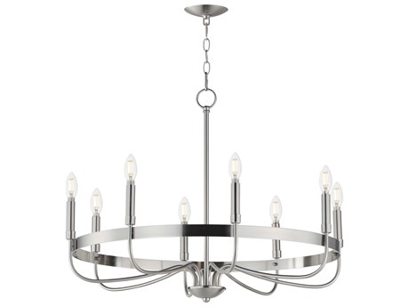 Maxim Lighting Frankie 8-Light Satin Nickel Candelabra Chandelier