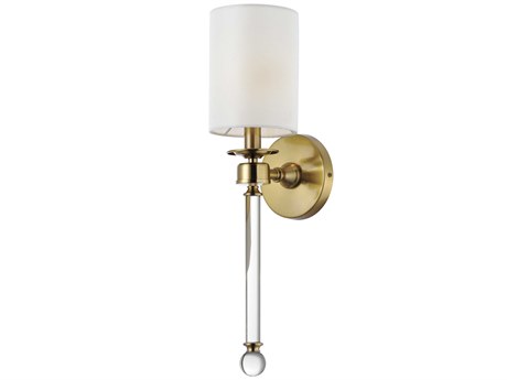 Maxim Lighting Lucent 1-Light Heritage Brass Glass Wall Sconce