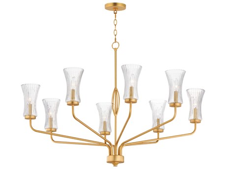 Maxim Lighting Camelot 8-Light Natural Aged Brass Candelabra Chandelier