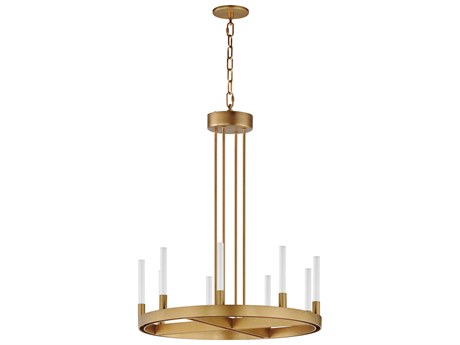 Maxim Lighting Ovation 9-Light Gold Glass LED Cylinder Chandelier