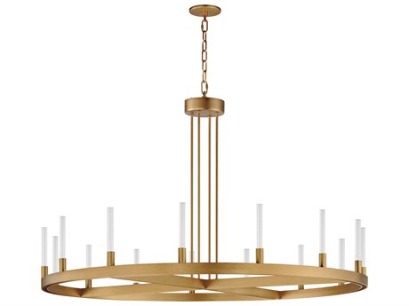 Maxim Lighting Ovation 15-Light Gold Glass LED Cylinder Chandelier