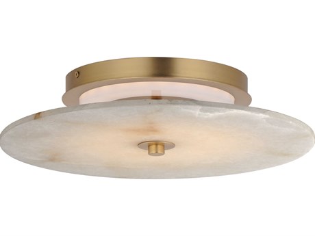 Maxim Lighting Quarry 1-Light Natural Aged Brass Round Flush Mount