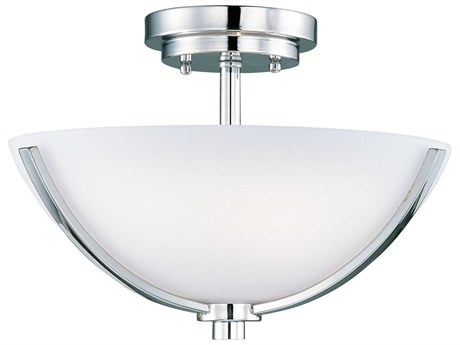 Maxim Lighting Rocco 3-Light Polished Chrome Glass Bowl Semi Flush Mount