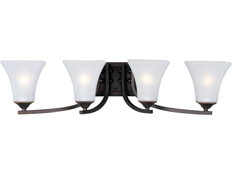 Maxim Lighting Aurora 4-Light Oil Rubbed Bronze Glass Vanity Light