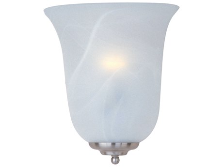 Maxim Lighting Essentials 1-Light Satin Nickel Glass Wall Sconce