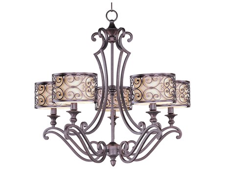 Maxim Lighting Mondrian 5-Light Umber Bronze Drum Chandelier