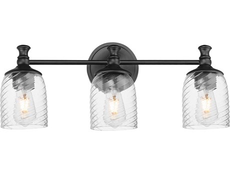 Maxim Lighting Swirl 3-Light Black Traditional Vanity Light