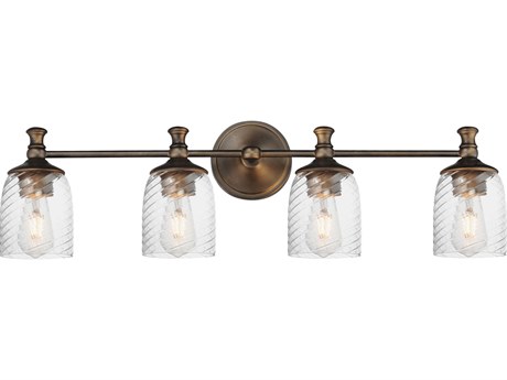 Maxim Lighting Swirl 4-Light Antique Bronze Traditional Vanity Light