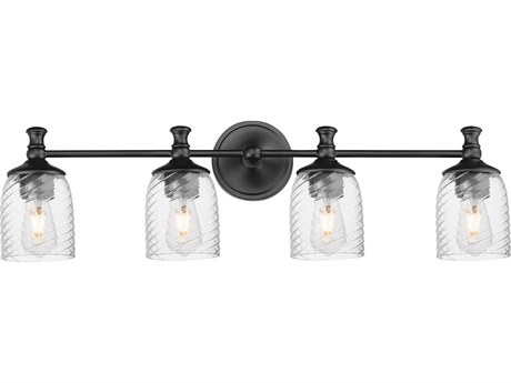 Maxim Lighting Swirl 4-Light Black Traditional Vanity Light
