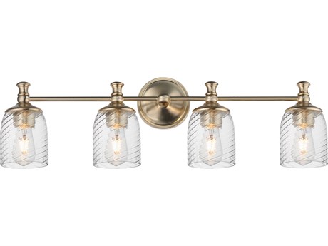 Maxim Lighting Swirl 4-Light Satin Champagne Brass Traditional Vanity Light