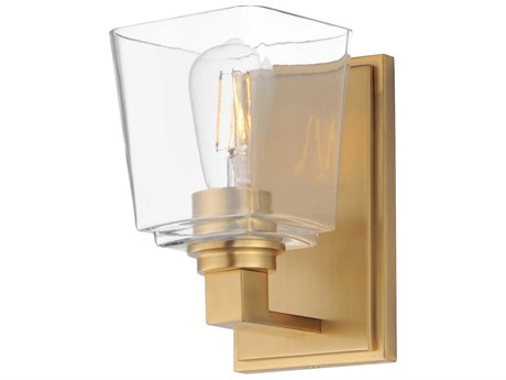 Maxim Lighting Cubos 1-Light Natural Aged Brass Wall Sconce
