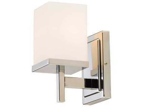 Maxim Lighting Tetra 1-Light Polished Chrome Glass Wall Sconce