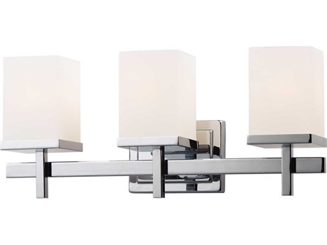 Maxim Lighting Tetra 3-Light Polished Chrome Glass Vanity Light