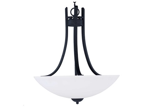 Maxim Lighting Taylor 3-Light Textured Black Glass Bowl Pendant