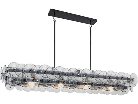 Maxim Lighting Loren 5-Light Gunmetal Clear Linear Island Pendant