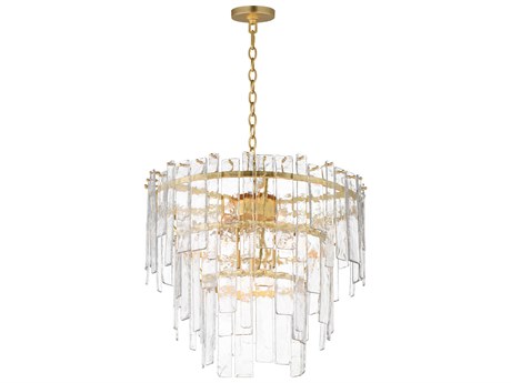 Maxim Lighting Warren 9-Light Gold Leaf Tiered Chandelier
