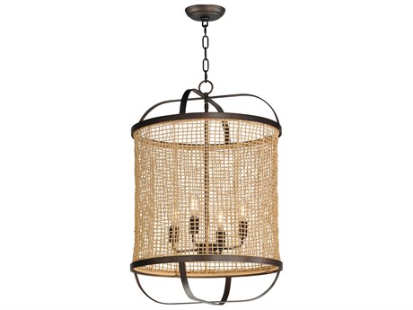 Maxim Lighting Cestino 4-Light Antique Bronze Cylinder Pendant