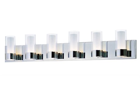 Maxim Lighting Silo 6-Light Polished Chrome Glass Vanity Light