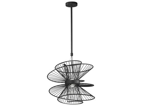 Maxim Lighting Zeta 2-Light Black LED Geometric Linear Pendant