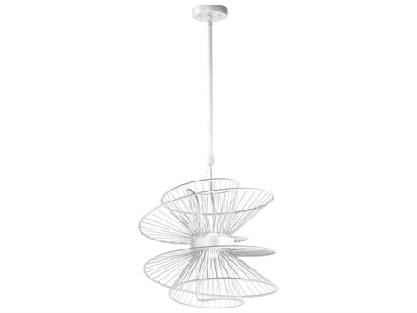 Maxim Lighting Zeta 2-Light Matte White LED Geometric Linear Pendant