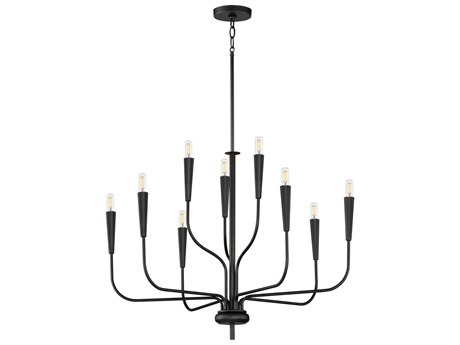 Maxim Lighting Vela 9-Light Black Candelabra Chandelier