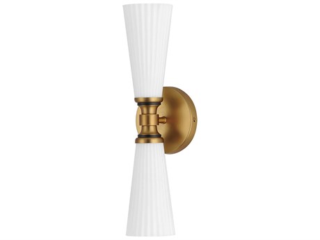 Maxim Lighting Krevat 2-Light Black Natural Aged Brass Wall Sconce