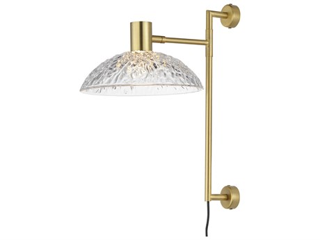 Maxim Lighting Metropolis 1-Light Satin Brass Glass LED Wall Sconce