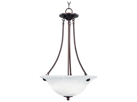 Maxim Lighting Malaga 3-Light Oil Rubbed Bronze Glass Bowl Pendant