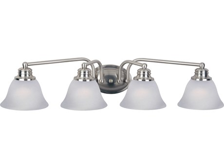Maxim Lighting Malaga 4-Light Satin Nickel Glass Vanity Light