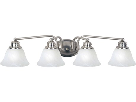 Maxim Lighting Malaga 4-Light Satin Nickel Glass Vanity Light