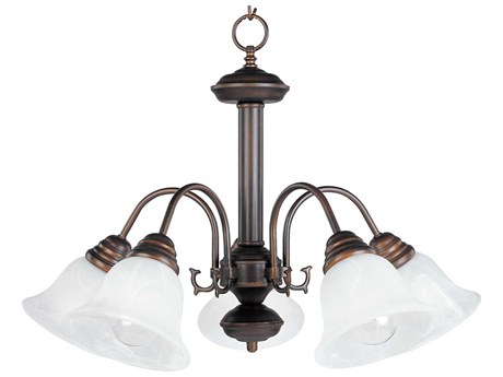 Maxim Lighting Malaga 5-Light Oil Rubbed Bronze Glass Bell Chandelier