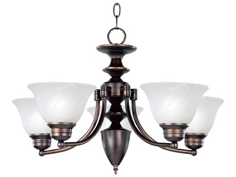 Maxim Lighting Malaga 5-Light Oil Rubbed Bronze Glass Bell Chandelier