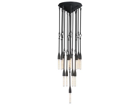 Maxim Lighting Pioneer 13-Light Anthracite Black Linear Pendant