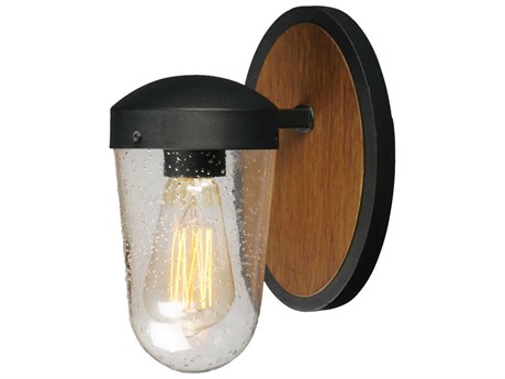 Maxim Lighting Lido Antique Pecan / Black Glass Industrial Outdoor Wall Light