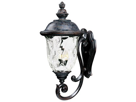 Maxim Lighting Carriage House DC & Water Glass 3 - Light Incandescent Outdoor Wall Light