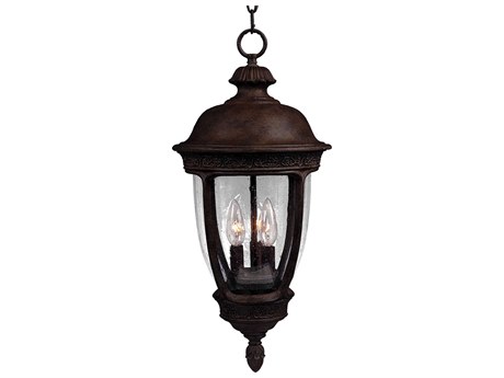 Maxim Lighting Knob Hill DC & Seedy Glass 3 - Light Incandescent Outdoor Hanging Light