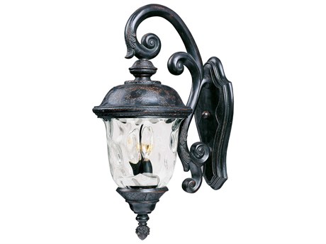 Maxim Lighting Carriage House DC & Water Glass 3 - Light Incandescent Outdoor Wall Light