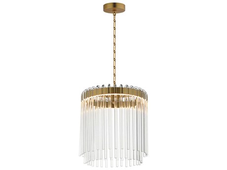 Maxim Lighting Jolie 1-Light Natural Aged Brass Cylinder Mini Pendant
