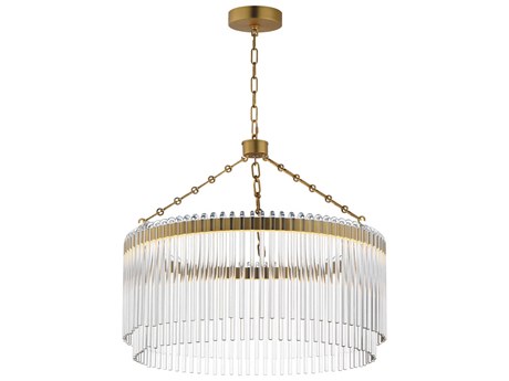 Maxim Lighting Jolie 1-Light Natural Aged Brass Drum Pendant