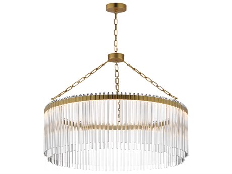 Maxim Lighting Jolie 1-Light Natural Aged Brass Drum Pendant